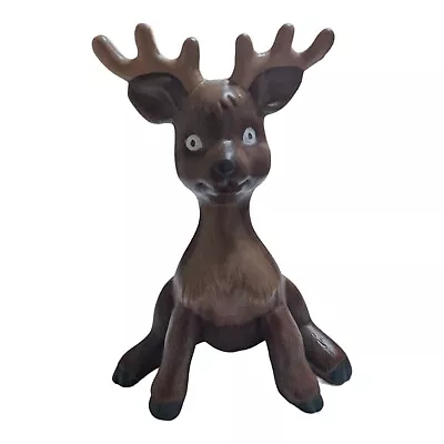 VTG Ceramic Mold Christmas Sitting Reindeer Deer  Ceramic Figurine Rudolph  • $16.99