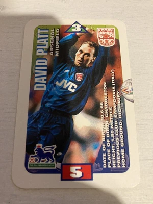 £0.99 • Buy David Platt     Arsenal   Subbuteo Squads 1996 Card Away Shirt