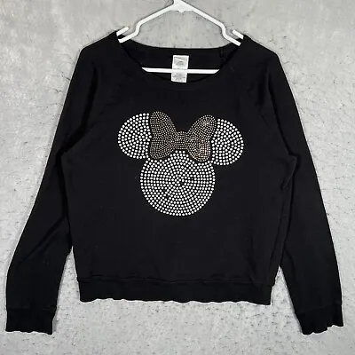 A1 Disney Minnie Mouse Lightweight Sweater Womens XL Black Sweatshirt Pullover • $9.59