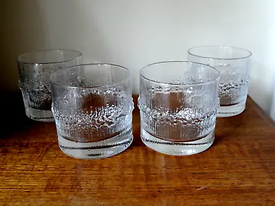 $100 • Buy Iittala Niva Finland Set Of 4 Whiskey Glasses