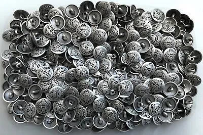 15mm 24L Antique Aged Silver Metal Military Regiment Shank Button Buttons (Q844) • £1.69