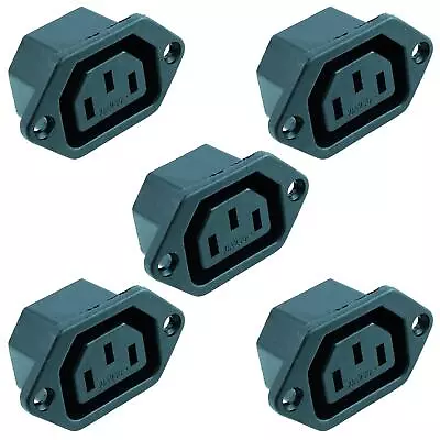 5 X C13 IEC Chassis Panel Mount Outlet Socket Connector • £5.99