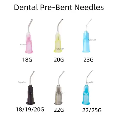 Dental Irrigation Bent Etch Flow Prebent Needles Disposable Short Syringe Tips • $285.99