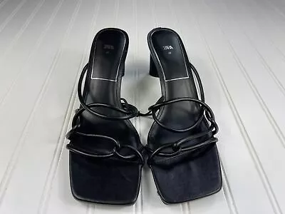 $55 • Buy Zara VINYL STRAPPY SANDALS Size EU 40 NWOT