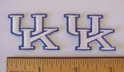 $3.95 • Buy LOT OF 2 UNIV OF KENTUCKY WILDCATS EMBROID SMALL 1 3/8  X 1  SHIRT/CAP PATCHES