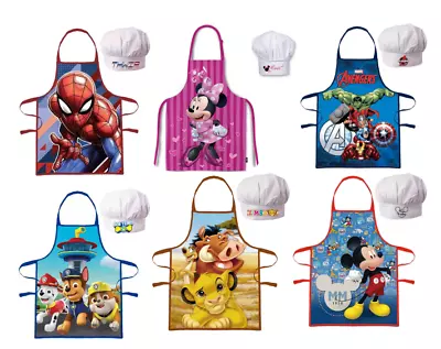 Kids Apron Chef Hat Set Childrens Cooking Baking Aprons For Boys Girls Character • £8.99