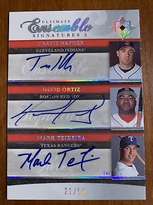 David ORTIZ HAFNER TEIXEIRA 2006 Ultimate Collection Ensemble Triple AUTO 21/50 • $119.99