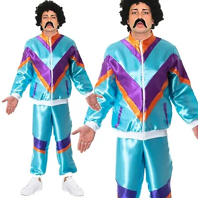 80s Mens Adult 80s Scouser Shell Suit Fancy Dress Costume Tracksuit Stag Do Lot • £18.99