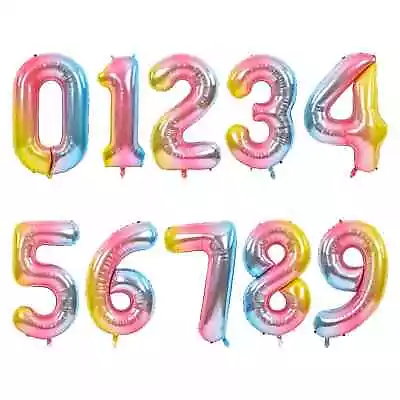 Foil Number Balloons. Large / Giant (40 ) Small (32 ).  Inflating Helium Ballons • £2.19