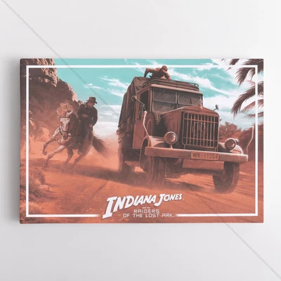 $54.95 • Buy Indiana Jones And The Raiders Of The Lost Ark Poster Canvas Movie Vintage Art Pr
