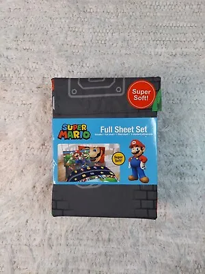 Super Mario Bros Yoshi Full Sheet Set 4 Piece Kids Bedroom • $39.99