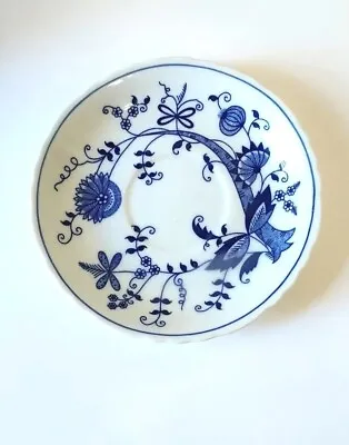 Vienna Woods Fine China Blue Onion Saucer Scalloped Edge 6⅛ Inch Replacements • $8