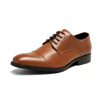 Men's Dress Shoes Leather Cap Toe Lace Up Oxfords Bussiness Shoes Size 6.5-15 US • $29.89