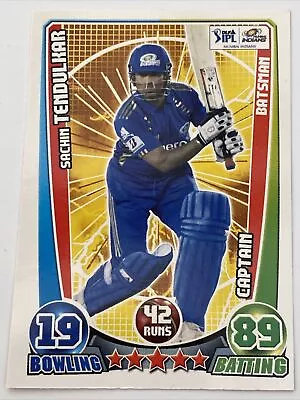 Sachin Tendulkar Indian Premier League Cricket Attax 2012 Captain Card • £5