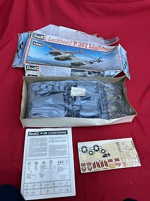 Vintage Revell Lockheed P38j Lightning Model Kit 1/32 • $35.99