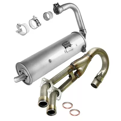 Exhaust Muffler And Exhaust Pipe W/Gaskets For Yamaha Rhino 660 YXR660 2004-2007 • $355.99