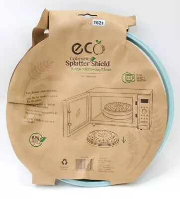 Eco Collapsible Splatter Shield Keeps Microwave Clean Teal 10  • $19