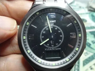 Non-Running Estate Pre-Owned Stauer Atomic Titanium Case Watch • $35