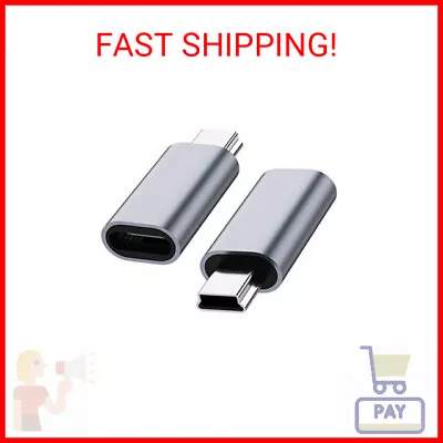 USB C To Mini USB 2.0 Adapter (2-Pack)Type C Female To Mini USB 2.0 Male Conver • $10.10
