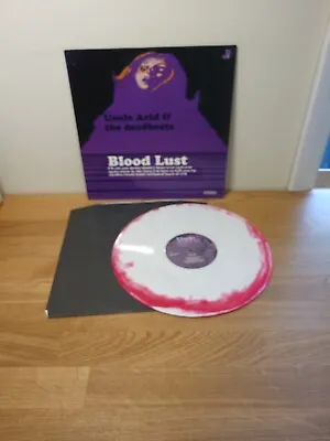 $70 • Buy Uncle Acid & The Deadbeats Blood Lust 2012 UK Pressing White & Red Vinyl LP