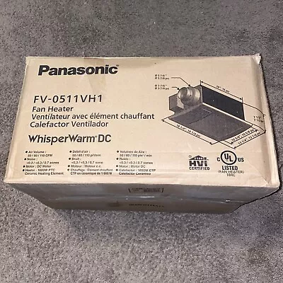 Panasonic FV-0511VH1 WhisperWarm DC 50/80/110 CFM Ceiling Exhaust Fan AS-IS READ • $129.99