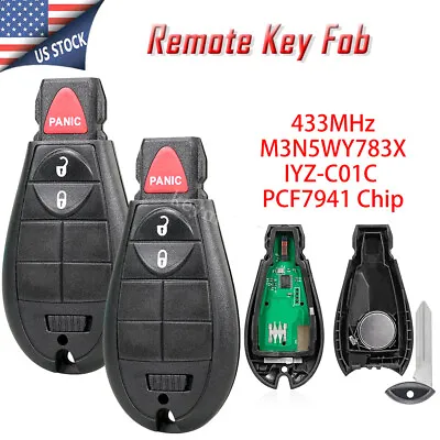 2 For 2009 2010 2011 2012 Dodge Ram 1500 2500 3500 Remote Control Car Key Fob 3B • $15.69