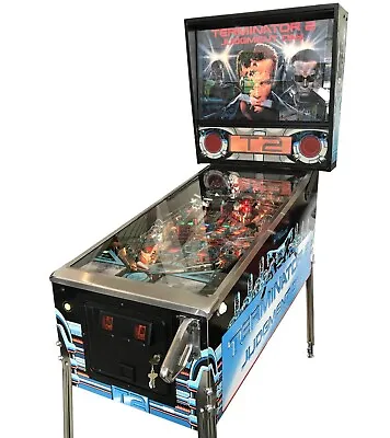 ORIGINAL Terminator 2 Pinball Machine From Williams Feat. Arnold Schwarzenegger • $4400