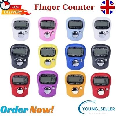 Digital Finger Electronic Tally Counter - LED Light Tasbih Tasbee - Dhikr • £2.89