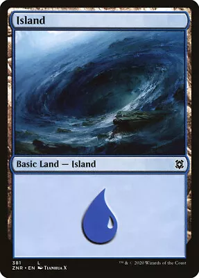 MTG Island X4 Zendikar Rising ZNR 381 Playset 4x Basic Land Magic • $1.39