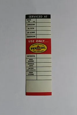 1969 Pennzoil Oil Change Vintage Original Door Jamb Reminder Sticker Decal Rare • $3.75