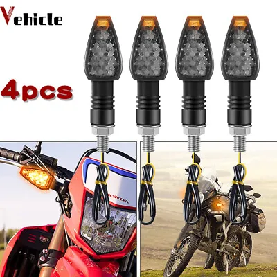 4x Turn Signal LED Indicators Dual For Sports Motorcycle Dirt Bike Light Blinker • $13.89