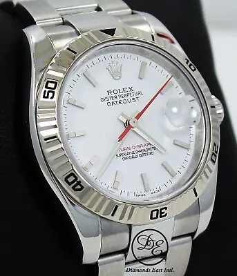 £7412.99 • Buy Rolex Datejust Turnograph 116264 White Dial  18K White Gold Bezel *Mint*