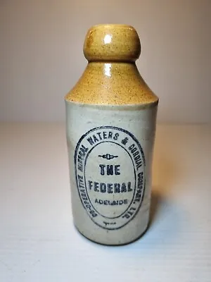 Vintage SA 2-Tone Co-Operative Mineral Waters The Federal Adelaide Ginger Beer • $60