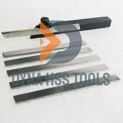Mini Lathe Parting Cut Off Tool Holder 8mm Shank + 6x HSS Bit UNIMAT EMCO MYFORD • $32.65