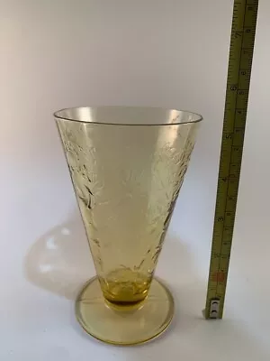 Vintage Amber Federal Madrid Depression Glass 10 Oz Footed Tumbler • $3.95