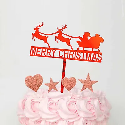 Christmas Cake Topper Xmas Party XmasCake Decoration For Christmas Tree Topper# • $2.51