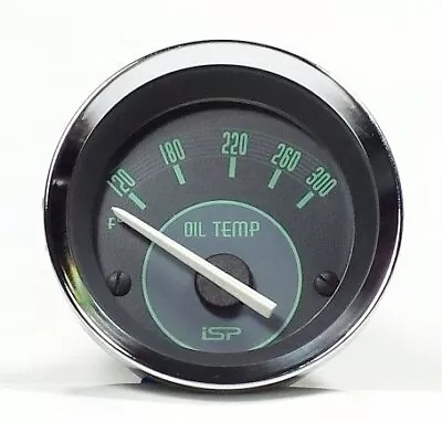 Vw Isp Vintage Series Green Face 300° Oil Temp Dash Gauge 2-1/16  Bug Bus Ghia • $50