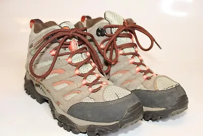 Merrell Womens 8.5 39 Moab 2 Mid Waterproof Bungee Cord Hiking Boots  • $35