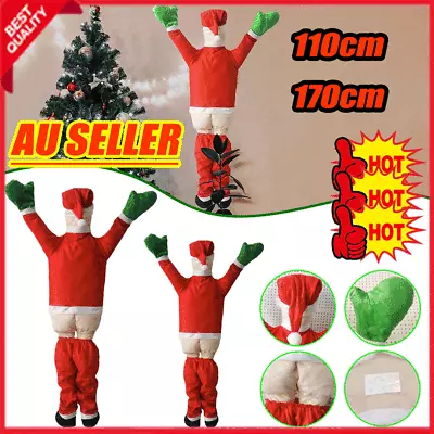 Climbing Hanging Santa Claus Christmas Outdoor Window Decoration Xmas Props New • $50.21