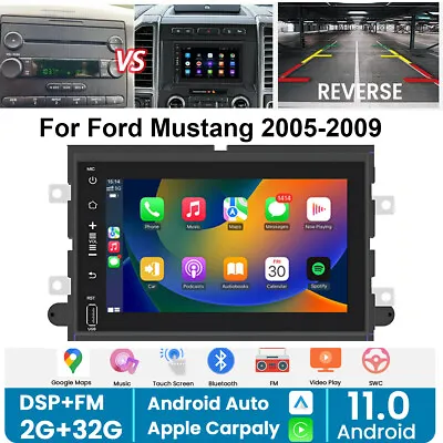 Carplay Car Stereo Radio For Ford Mustang 2005-2009 GPS Navi Android 12 Wifi DSP • $128.99