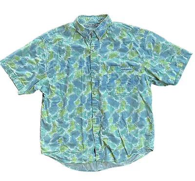 Vintage GOTCHA Mens Large Button Up Shirt Pastel Colors Short Sleeve Surf Skate • $12.50