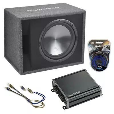 Fits Ford Mustang 94-17 Harmony Single 12  Loaded Sub Box Enclosure CXA400.1 Amp • $225.99