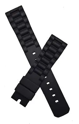 20 Mm BLACK SPORTS STYLE PIN BUCKLE RUBBER WATCH STRAP - Fits TAG Heuer F1 Model • £37.50