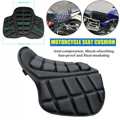 Motorcycle Comfort Gel Seat Cushion Pressure Relief Cover Pad Universal Saddles • $23.98