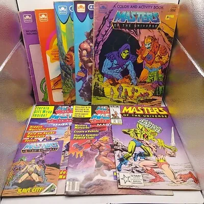 VTG 1980s Masters Of The Universe MOTU He-Man Golden Lot Comic And Color Books • $39.99