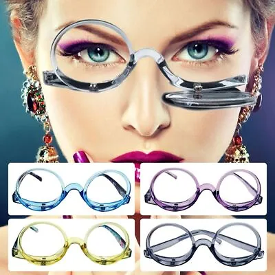 Eyeglasses Magnifying Glasses Rotating Makeup Reading Glasses Cosmetic Glasses • £4.26