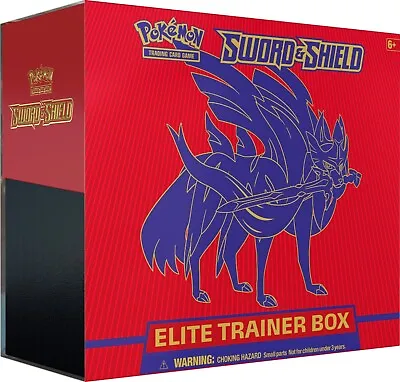 Pokemon Sword And Shield Base Set ETB Elite Trainer Box Zacian - Factory Sealed • $59.99