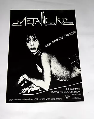 IGGY & THE STOOGES METALLIC K.O.  PROMO POSTER 11  X 17  Iggy Pop MC5 • $29.99