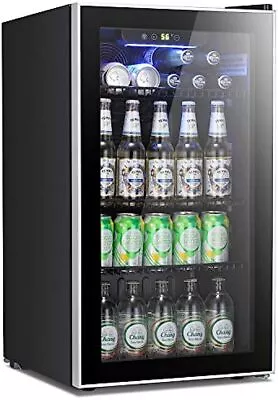 Beverage Refrigerator Cooler -120 Can Mini Fridge Glass Door For Soda Beer • $189.99