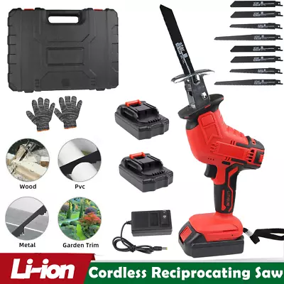 24V Cordless Reciprocating Saw With 2 Batteries And 8 Blades Wood Cutting • $46.99